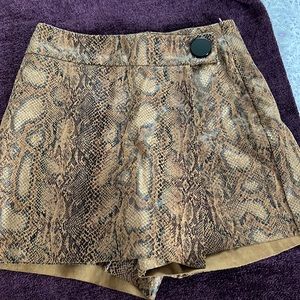 Snake skin skort from zara